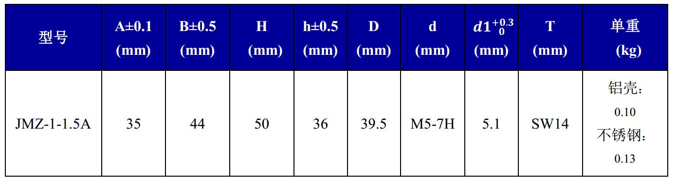 JMZ-1-1.5A摩擦阻尼隔振器尺寸